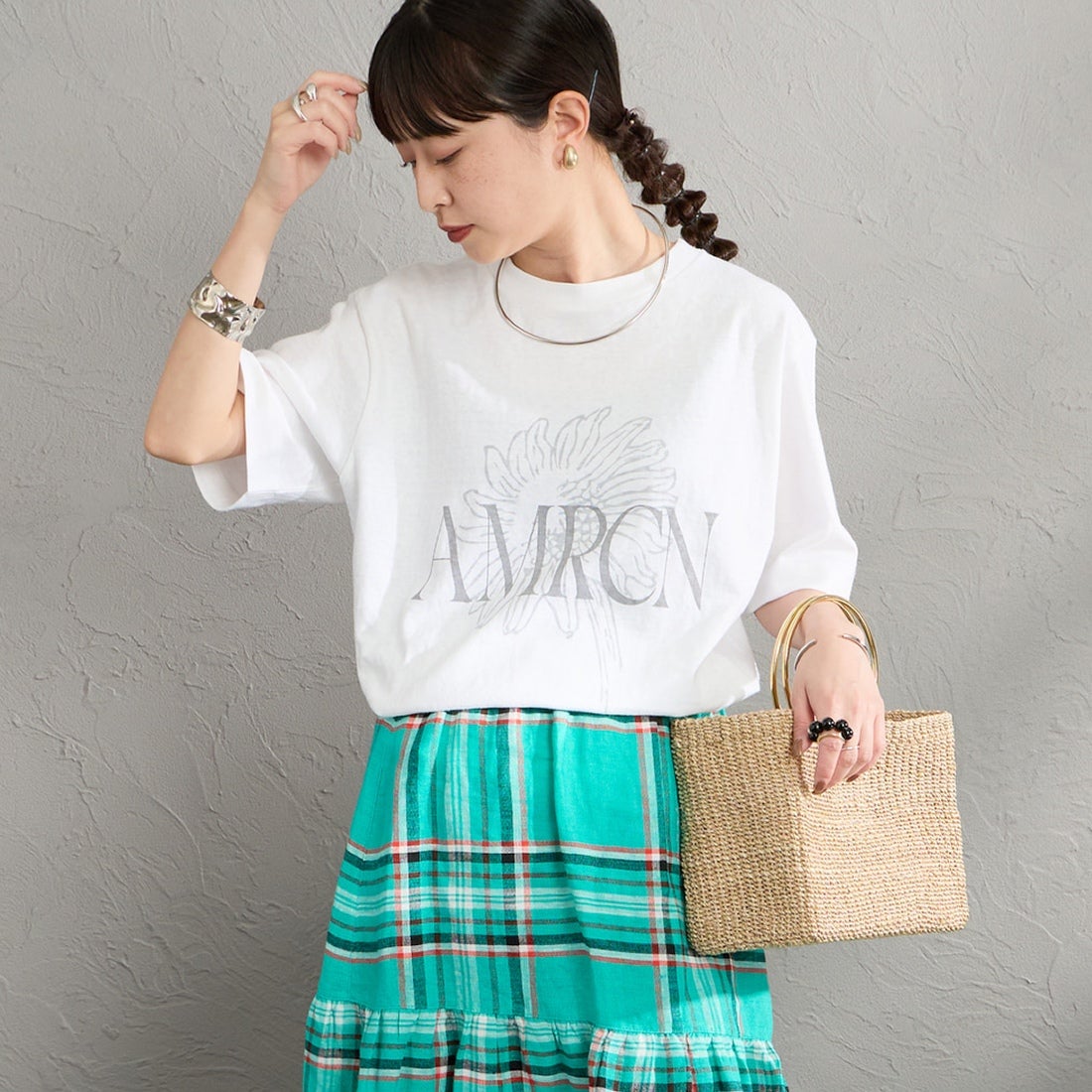 Americana [アメリカーナ] AMRCN FLOWER プリントTシャツ [BRF-807A-1