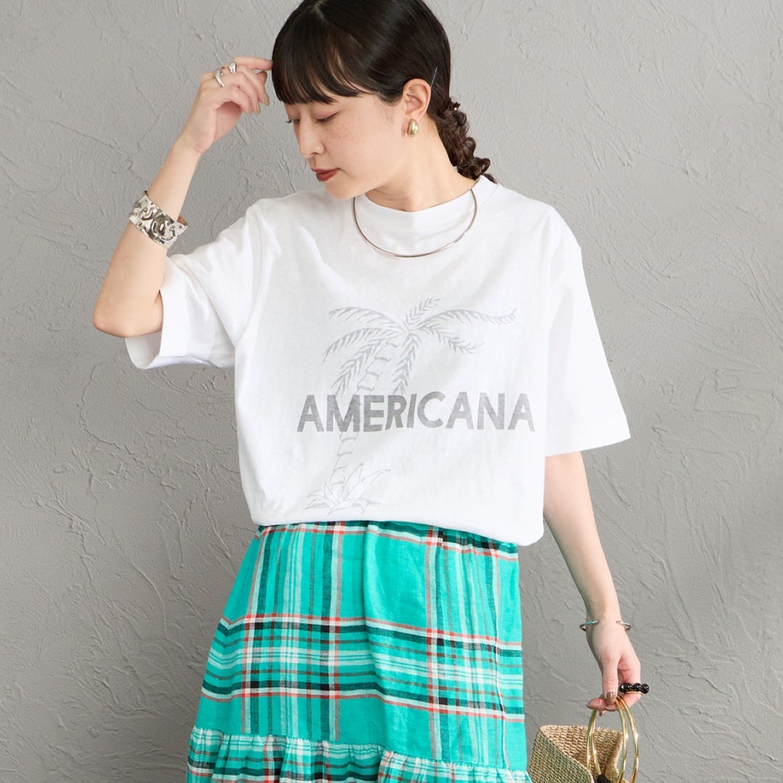 ﾎﾜｲﾄ&&モデル身長：150cm 着用サイズ：ONE SIZE&&