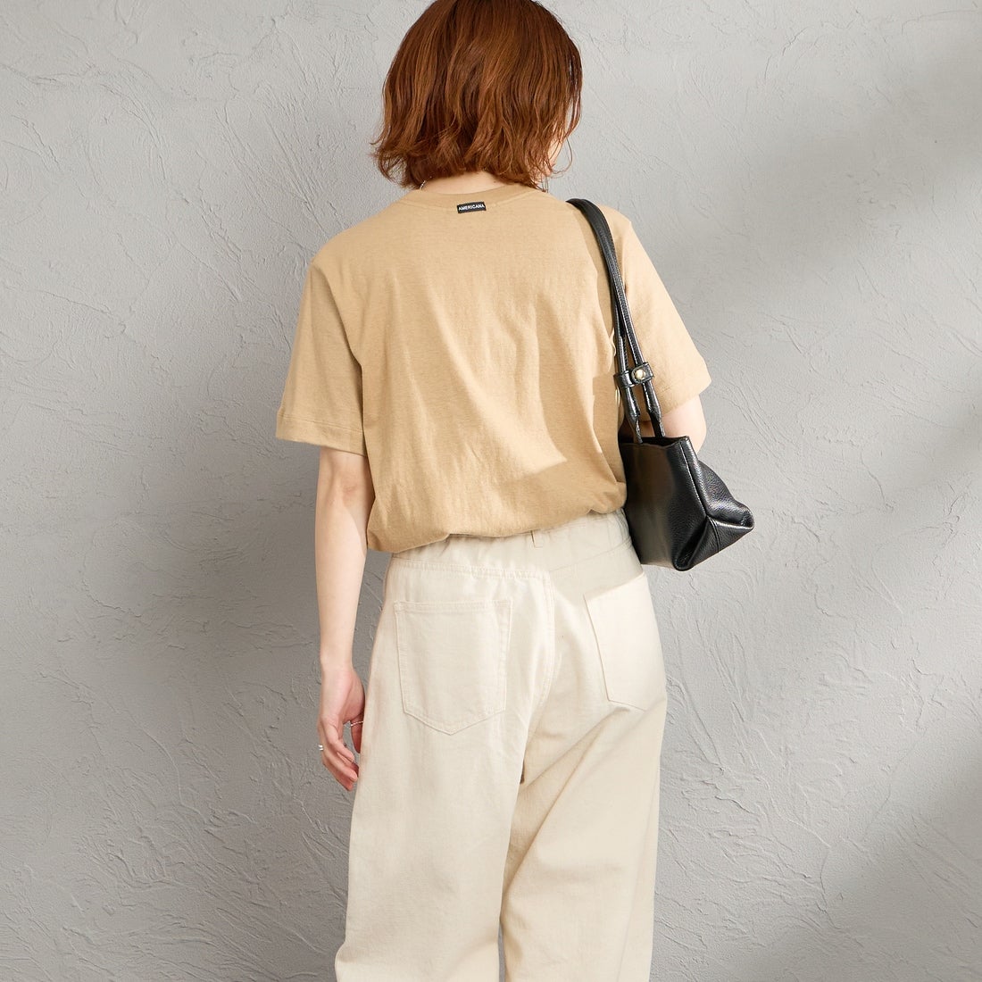 Americana [アメリカーナ] AMERICANA PALM TREE プリントシャツ [BRF-807A-2] LTｼﾅﾓﾝ &&モデル身長：158cm 着用サイズ：ONE SIZE&&
