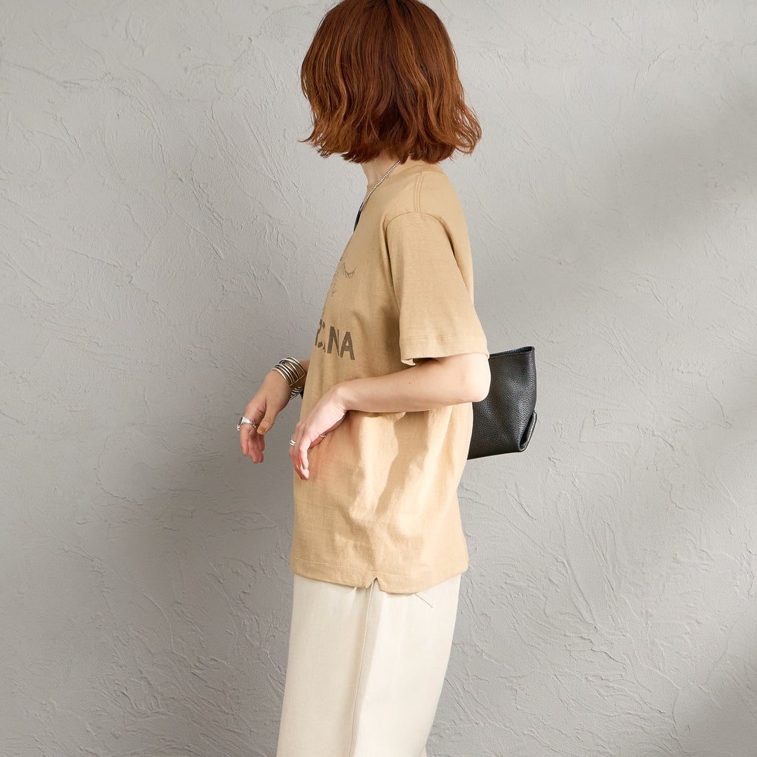 Americana [アメリカーナ] AMERICANA PALM TREE プリントシャツ [BRF-807A-2] LTｼﾅﾓﾝ &&モデル身長：158cm 着用サイズ：ONE SIZE&&