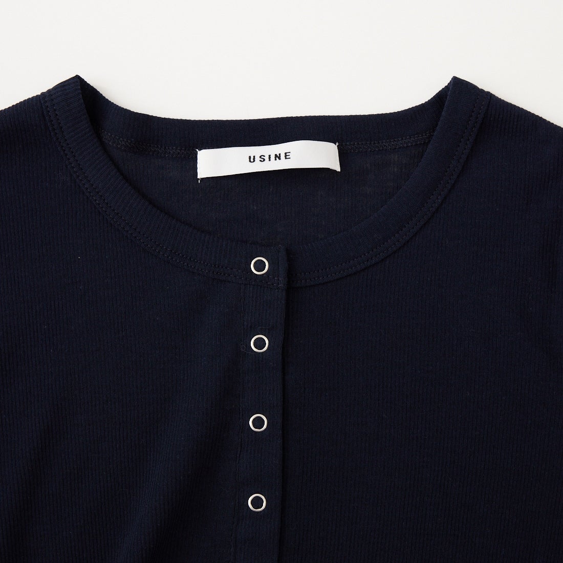 USINE [ユジーヌ] シアーリブヘンリーネックTシャツ [21267068] 076 ﾈｲﾋﾞｰ