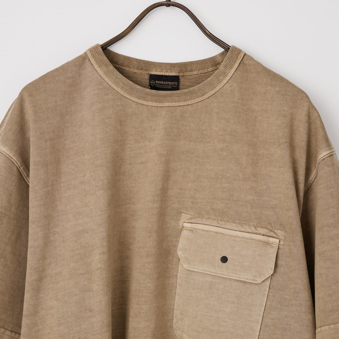 HAVEOFFDUTY [ハブオフデューティ] ガーメントダイ ハーフスリーブポケットTシャツ [HOD26-01-TS002] DESERT