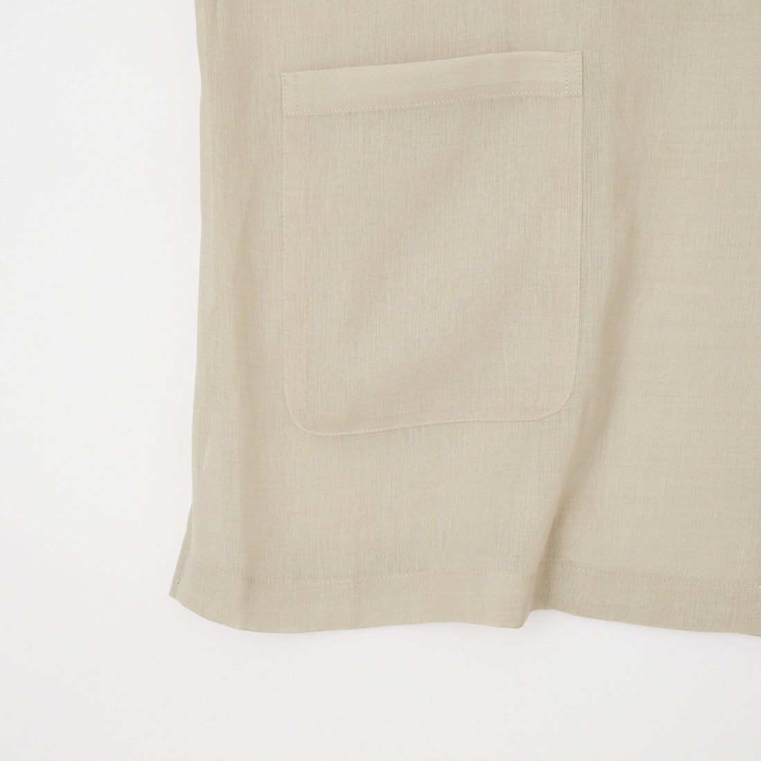 USINE [ユジーヌ] リネンライクシアーショートスリーブジャケット [21267061] 033 ﾍﾞｰｼﾞｭ