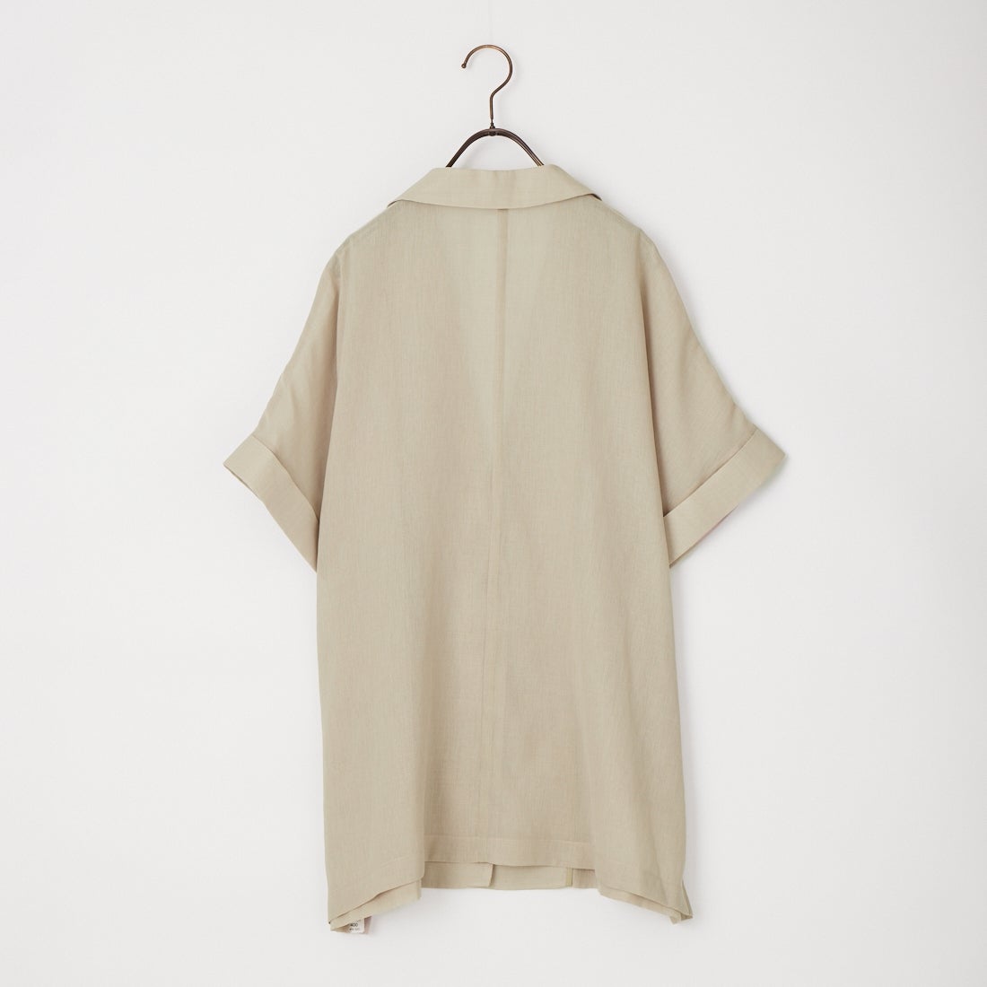 USINE [ユジーヌ] リネンライクシアーショートスリーブジャケット [21267061] 033 ﾍﾞｰｼﾞｭ