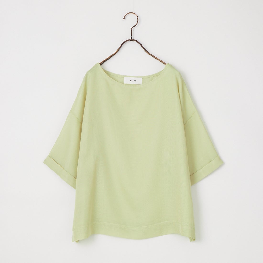 USINE [ユジーヌ] 5分袖メッシュTシャツ [21268054] 060 Lｸﾞﾘｰﾝ