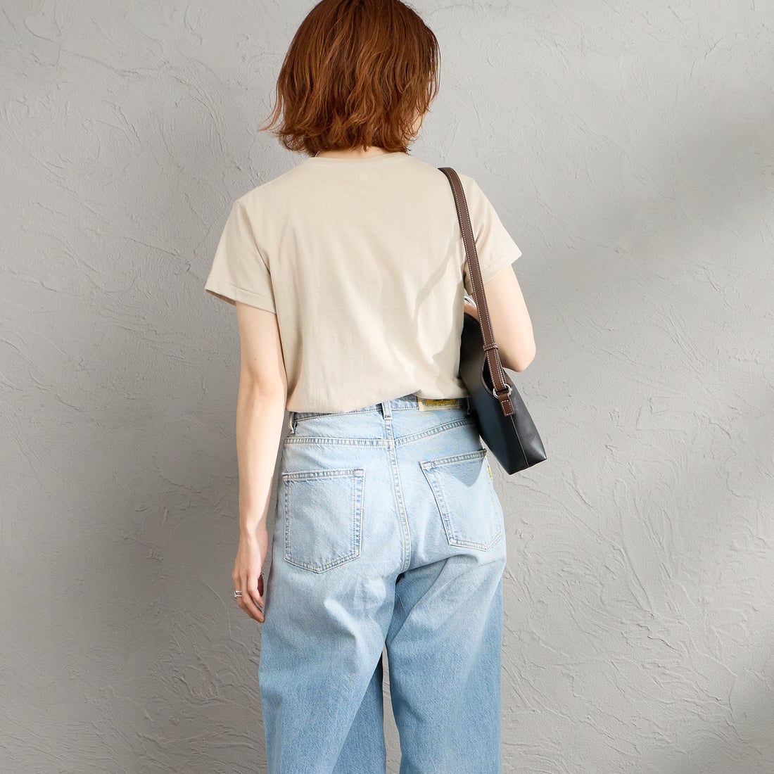 Hanes [ヘインズ] 3PクルーネックTシャツ by THE DODO JEAN [HW1-D703] 997 ASSORT &&モデル身長：158cm 着用サイズ：F&&
