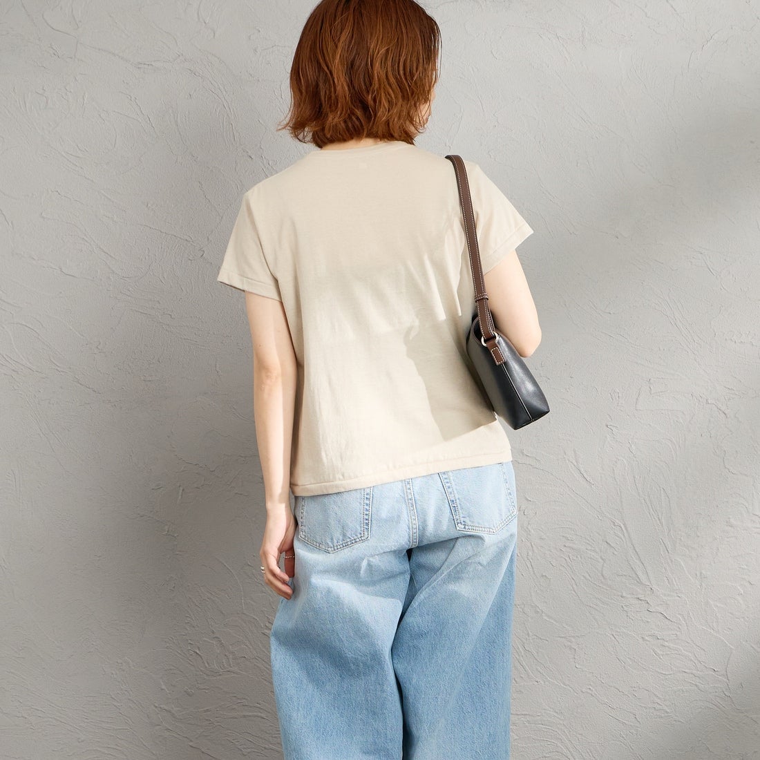 Hanes [ヘインズ] 3PクルーネックTシャツ by THE DODO JEAN [HW1-D703] 997 ASSORT &&モデル身長：158cm 着用サイズ：F&&