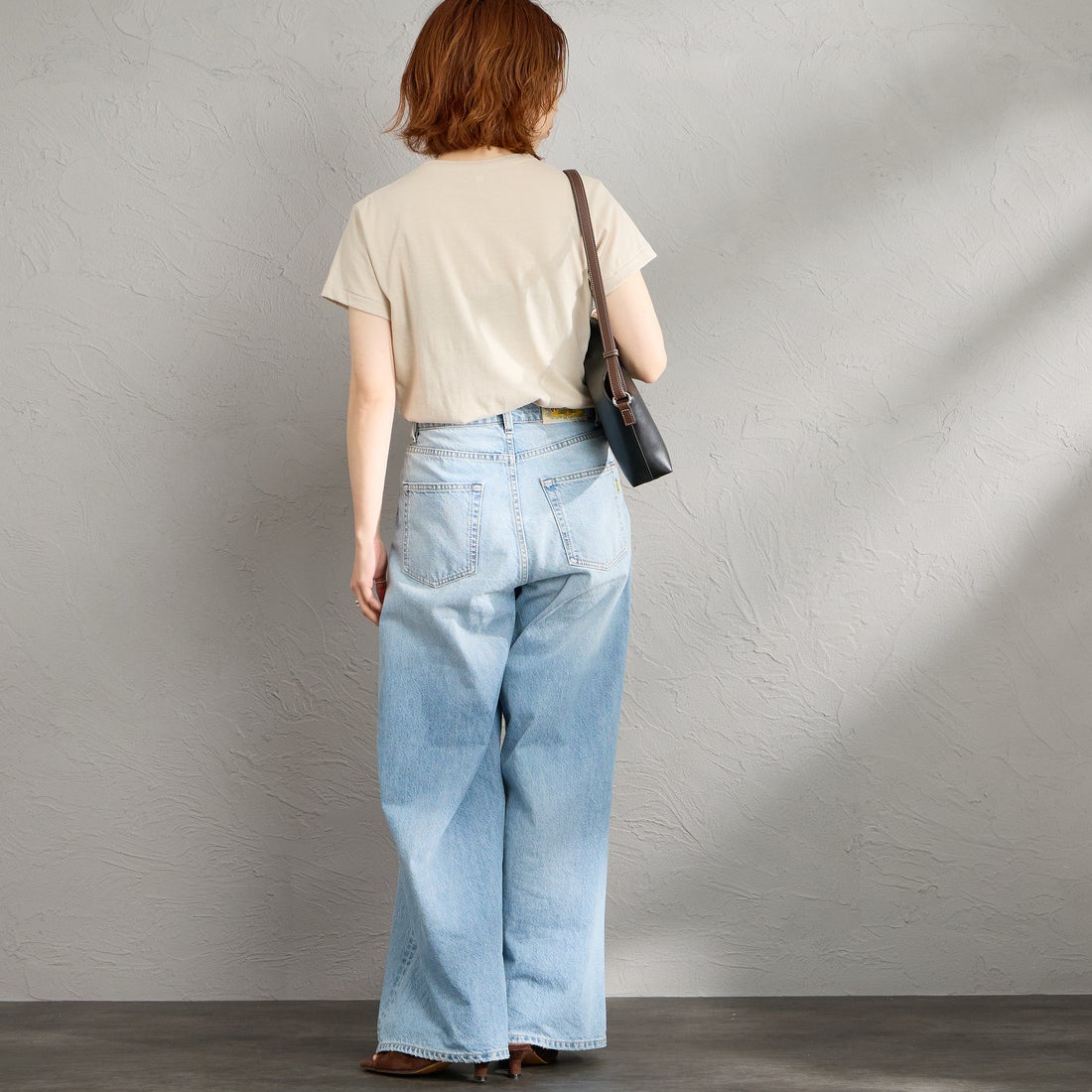 Hanes [ヘインズ] 3PクルーネックTシャツ by THE DODO JEAN [HW1-D703] 997 ASSORT &&モデル身長：158cm 着用サイズ：F&&