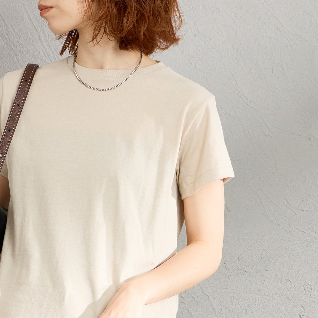 Hanes [ヘインズ] 3PクルーネックTシャツ by THE DODO JEAN [HW1-D703] 997 ASSORT &&モデル身長：158cm 着用サイズ：F&&