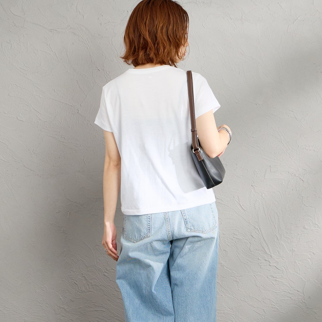 Hanes [ヘインズ] 3PクルーネックTシャツ by THE DODO JEAN [HW1-D703] 997 ASSORT &&モデル身長：158cm 着用サイズ：F&&