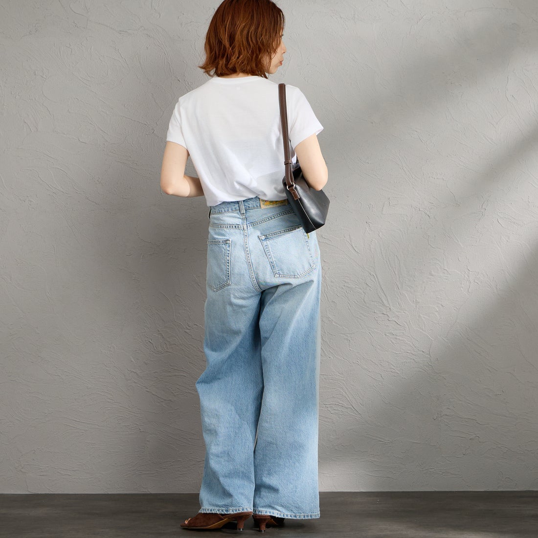 Hanes [ヘインズ] 3PクルーネックTシャツ by THE DODO JEAN [HW1-D703] 997 ASSORT &&モデル身長：158cm 着用サイズ：F&&