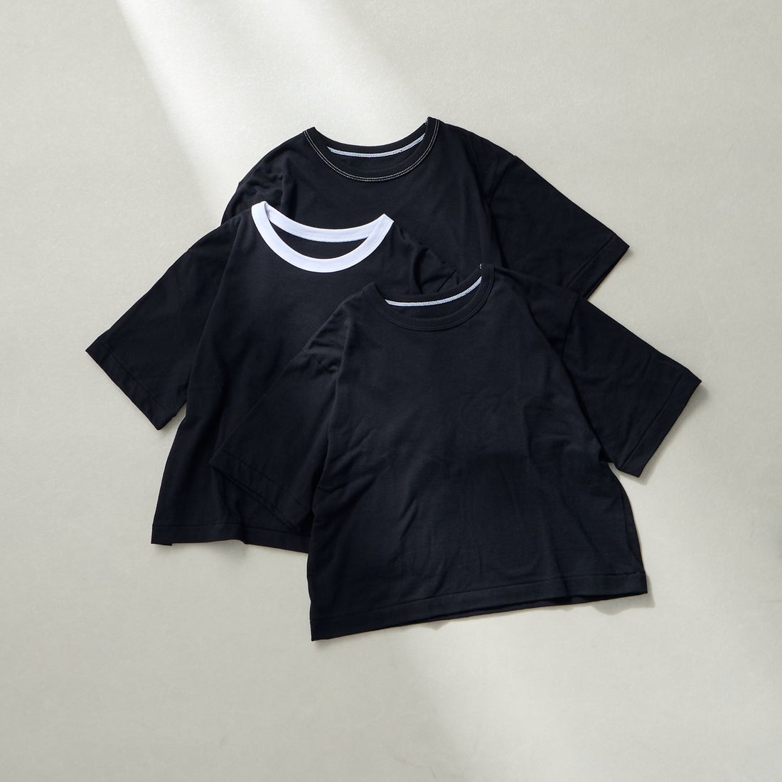 Hanes [ヘインズ] 3PリバーシブルクルーネックTシャツ by THE DODO JEAN [HW1-D702] 090 BLACK