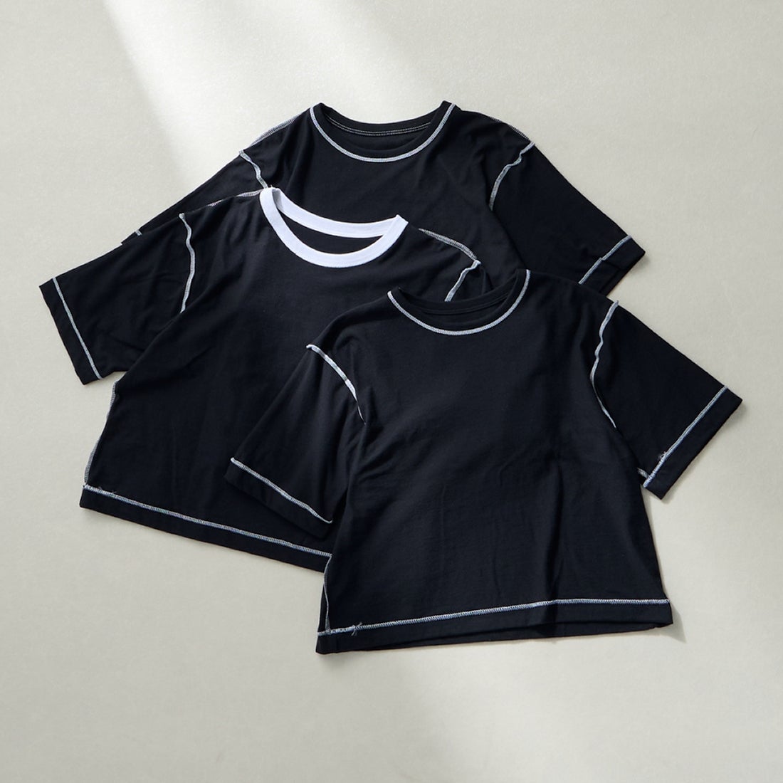 Hanes [ヘインズ] 3PリバーシブルクルーネックTシャツ by THE DODO JEAN [HW1-D702] 090 BLACK