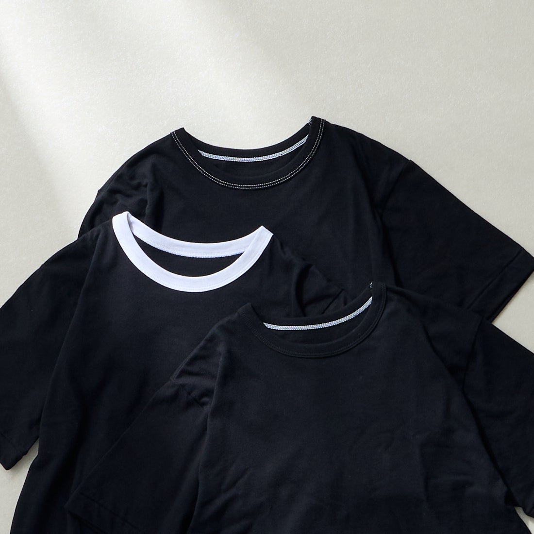 Hanes [ヘインズ] 3PリバーシブルクルーネックTシャツ by THE DODO JEAN [HW1-D702] 090 BLACK