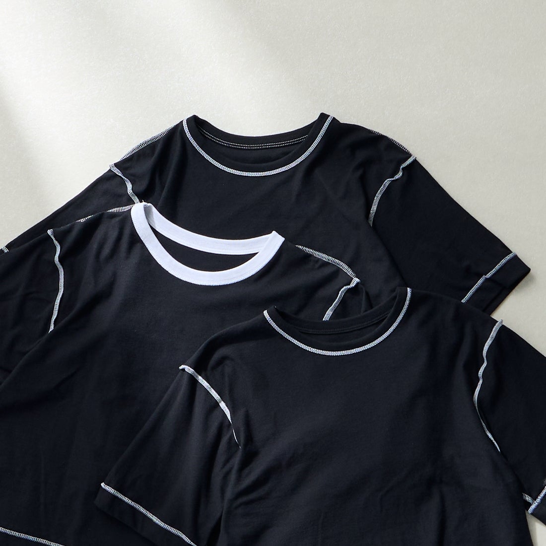 Hanes [ヘインズ] 3PリバーシブルクルーネックTシャツ by THE DODO JEAN [HW1-D702] 090 BLACK