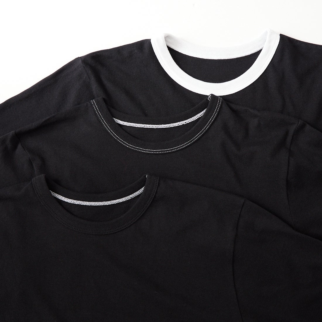 Hanes [ヘインズ] 3PリバーシブルクルーネックTシャツ by THE DODO JEAN [HW1-D702] 090 BLACK