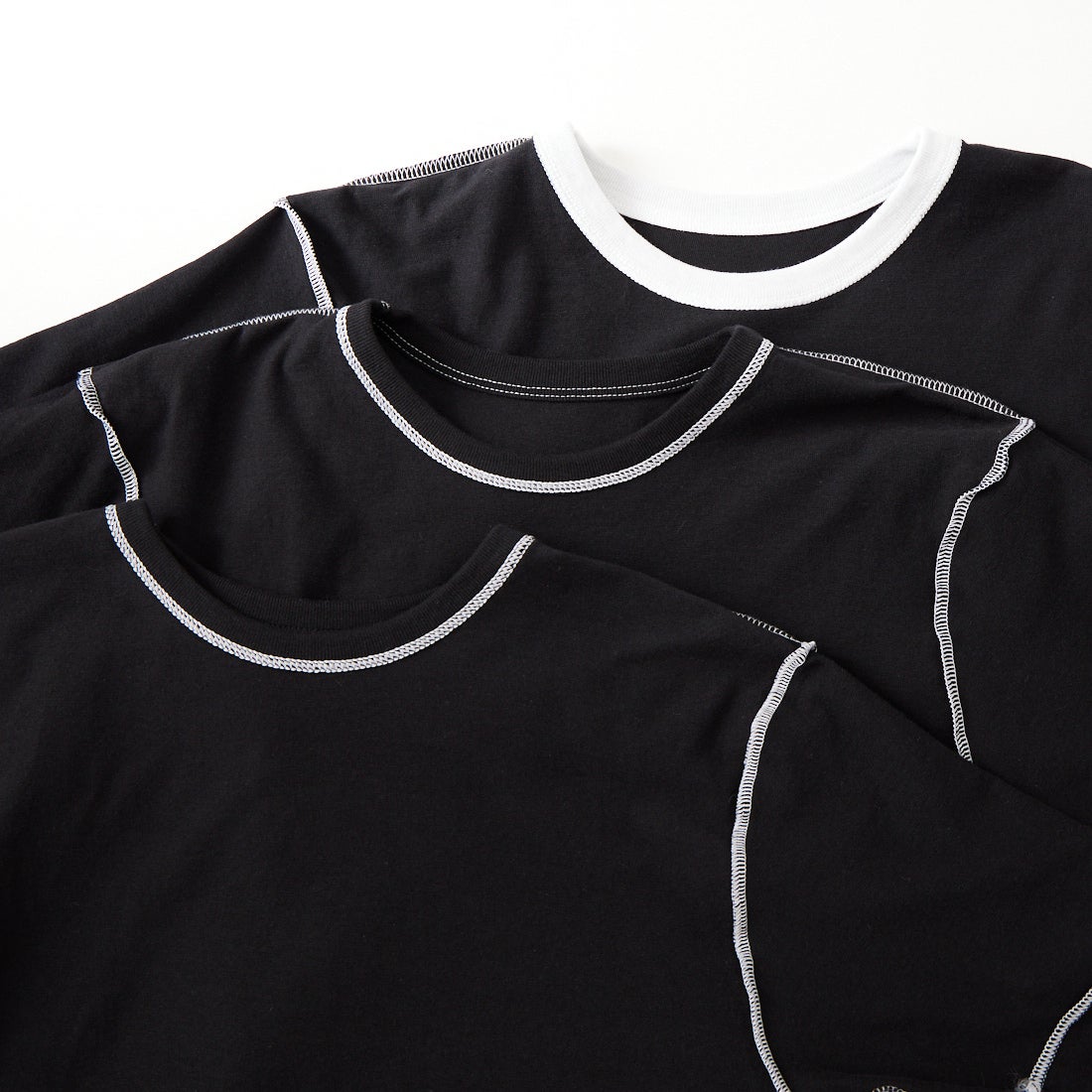 Hanes [ヘインズ] 3PリバーシブルクルーネックTシャツ by THE DODO JEAN [HW1-D702] 090 BLACK