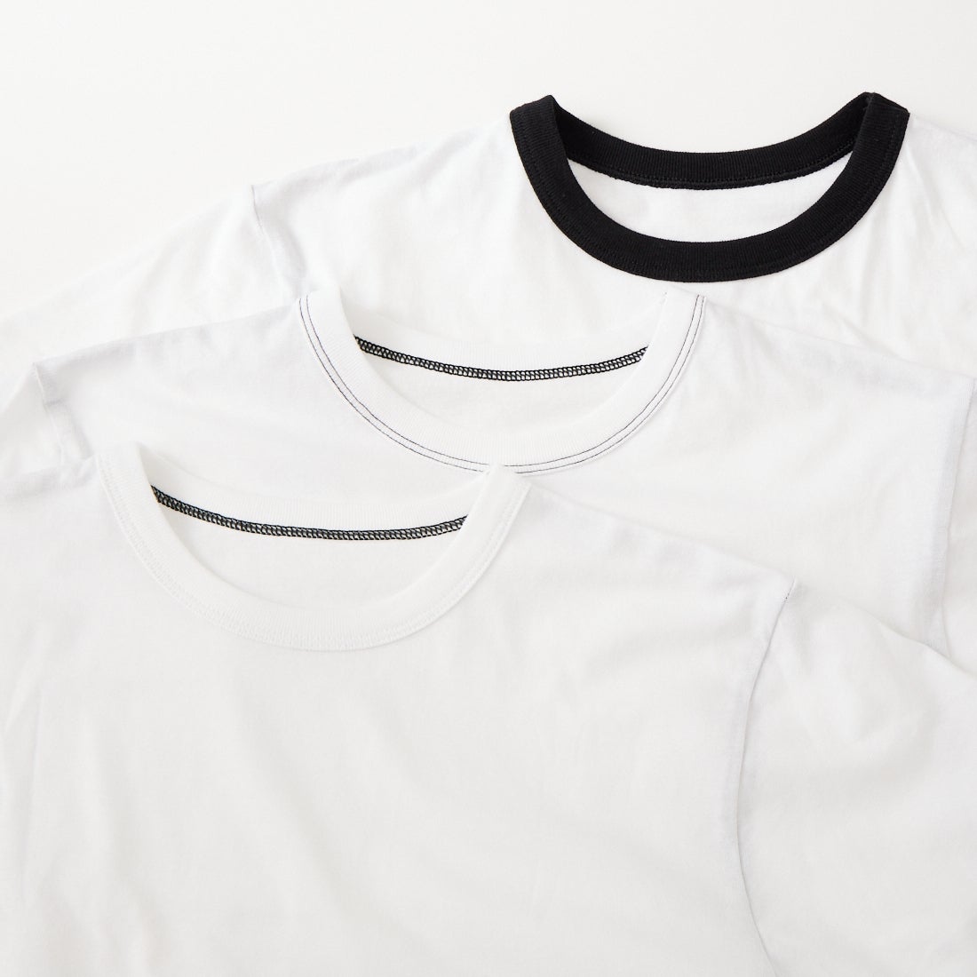 Hanes [ヘインズ] 3PリバーシブルクルーネックTシャツ by THE DODO JEAN [HW1-D702] 010 WHITE