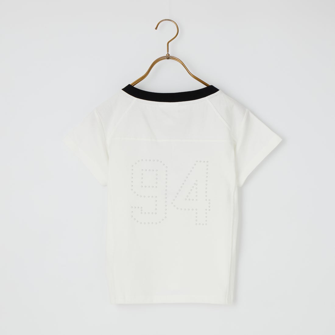 X-girl [エックスガール] スタッズナンバー 半袖ベビーTシャツ [105261011002] WHITE