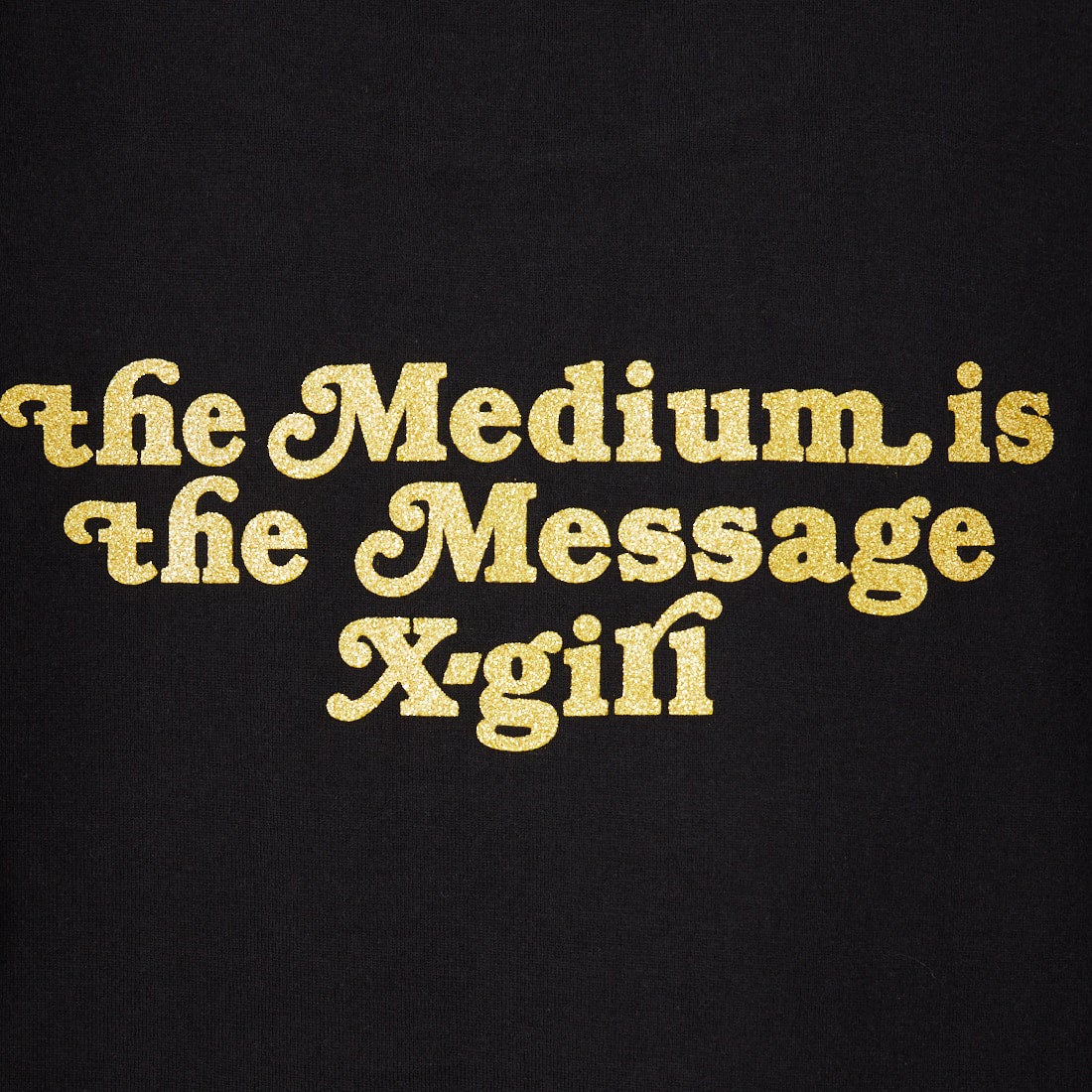 X-girl [エックスガール] グリッターロゴ＆フェイス 半袖ベビーTシャツ [105261011012] BLACK