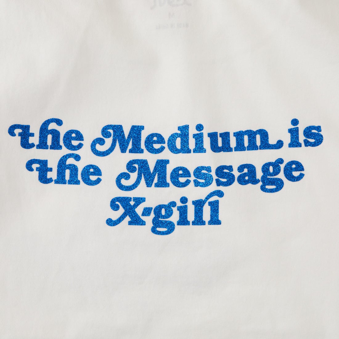 X-girl [エックスガール] グリッターロゴ＆フェイス 半袖ベビーTシャツ [105261011012] WHITE