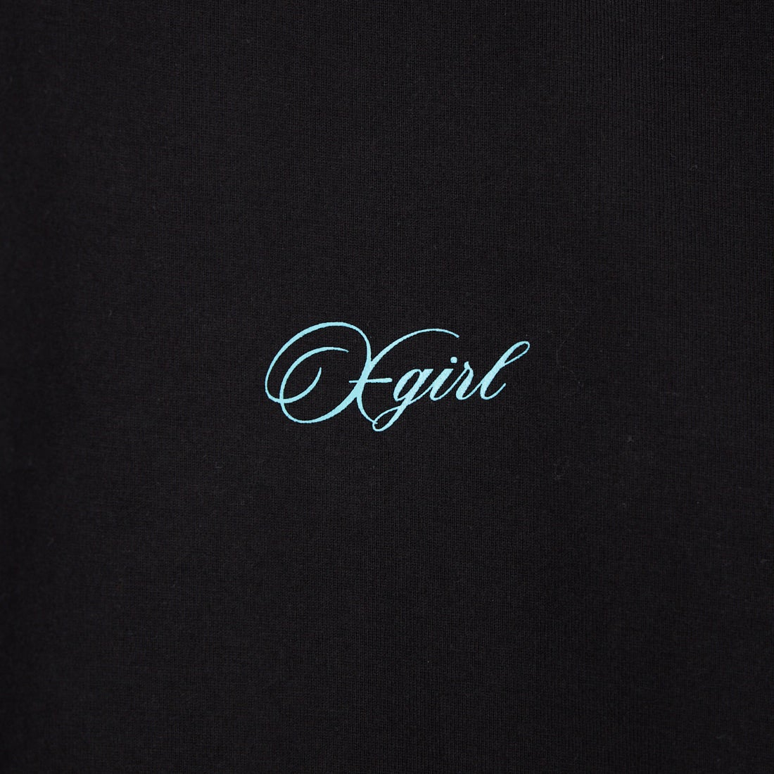 X-girl [エックスガール] カーシブスクリプトロゴ＆フェイス 半袖Tシャツ [105261011011] BLACK