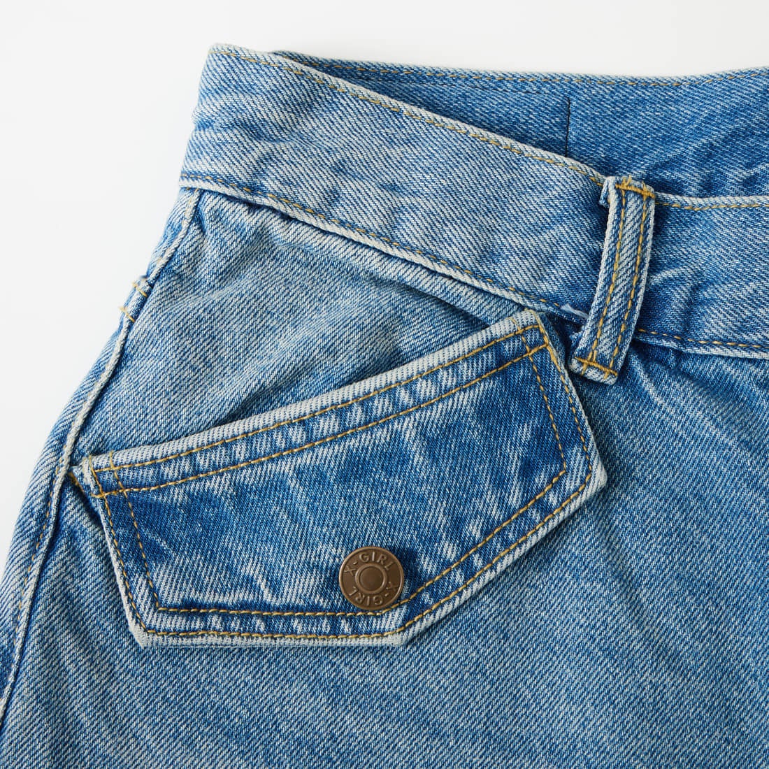 X-girl [エックスガール] フラップポケット ショーツ [105261031007] LTINDIGO