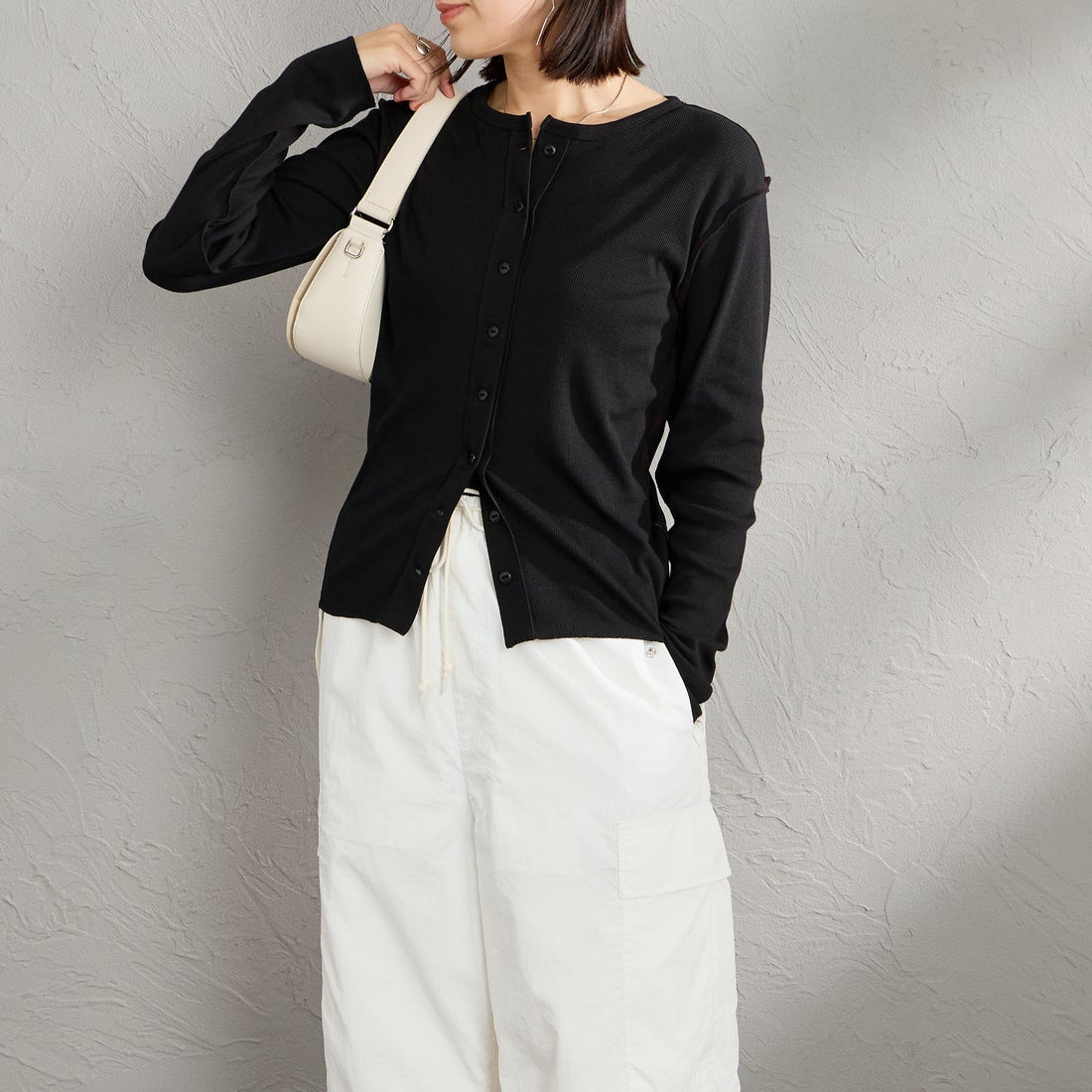 BLACK&&モデル身長：160cm 着用サイズ：F&&