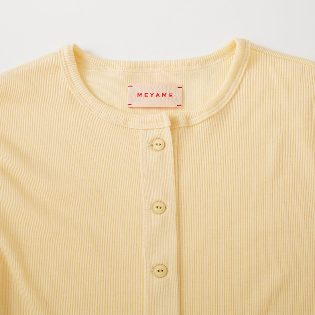 MEYAME [メヤメ] ソフトリブ サイドステッチ カーディガン [MEY-2335] CREAM