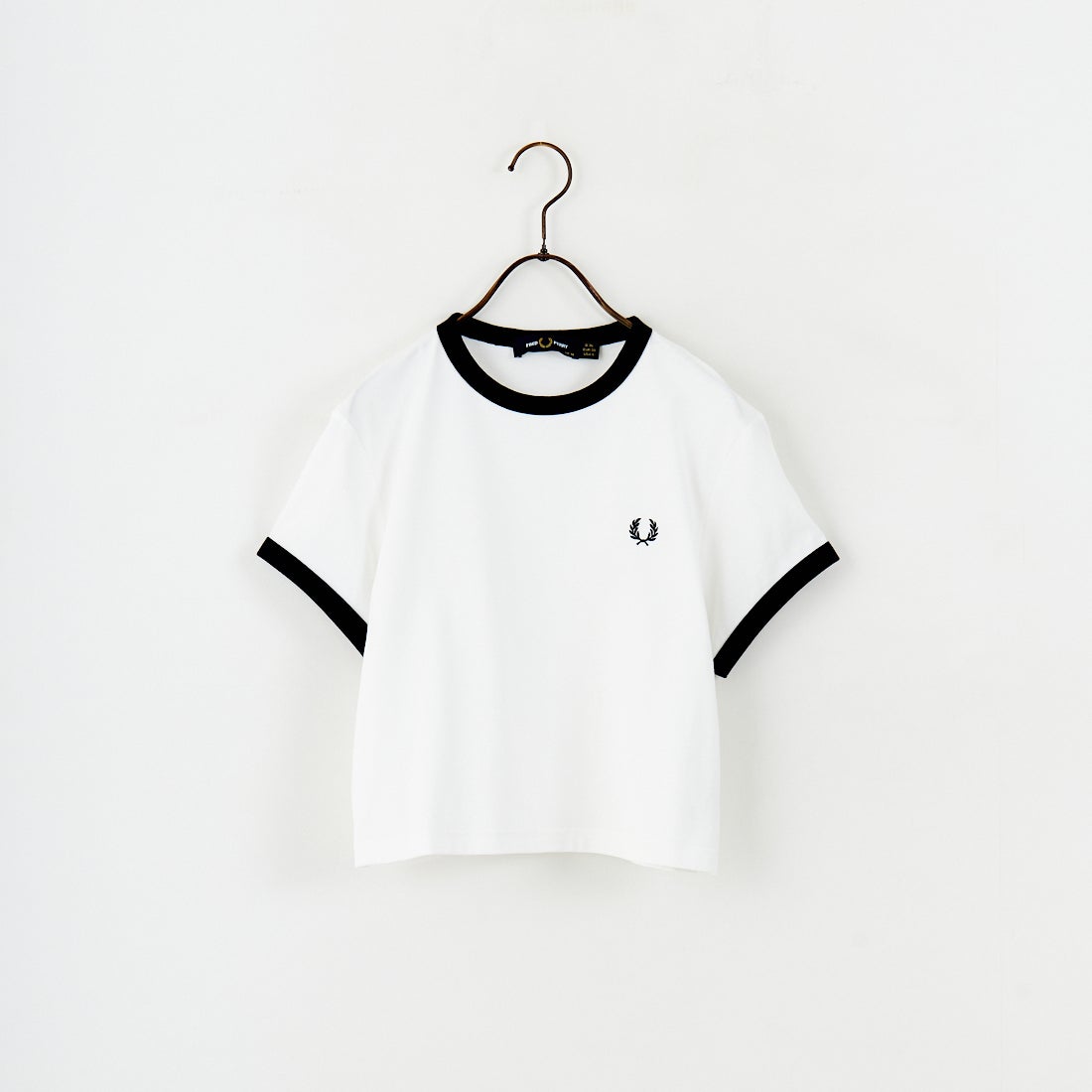 FRED PERRY [フレッドペリー] クロップド リンガーTシャツ [G9163] 129 SNOW W