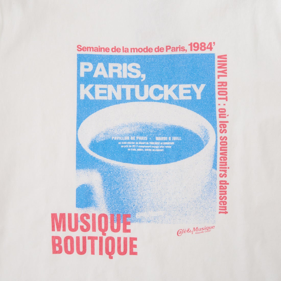 Tricomer [トリコメル] カフェプリントTシャツ [TCMR-VTG-26010] WHITE