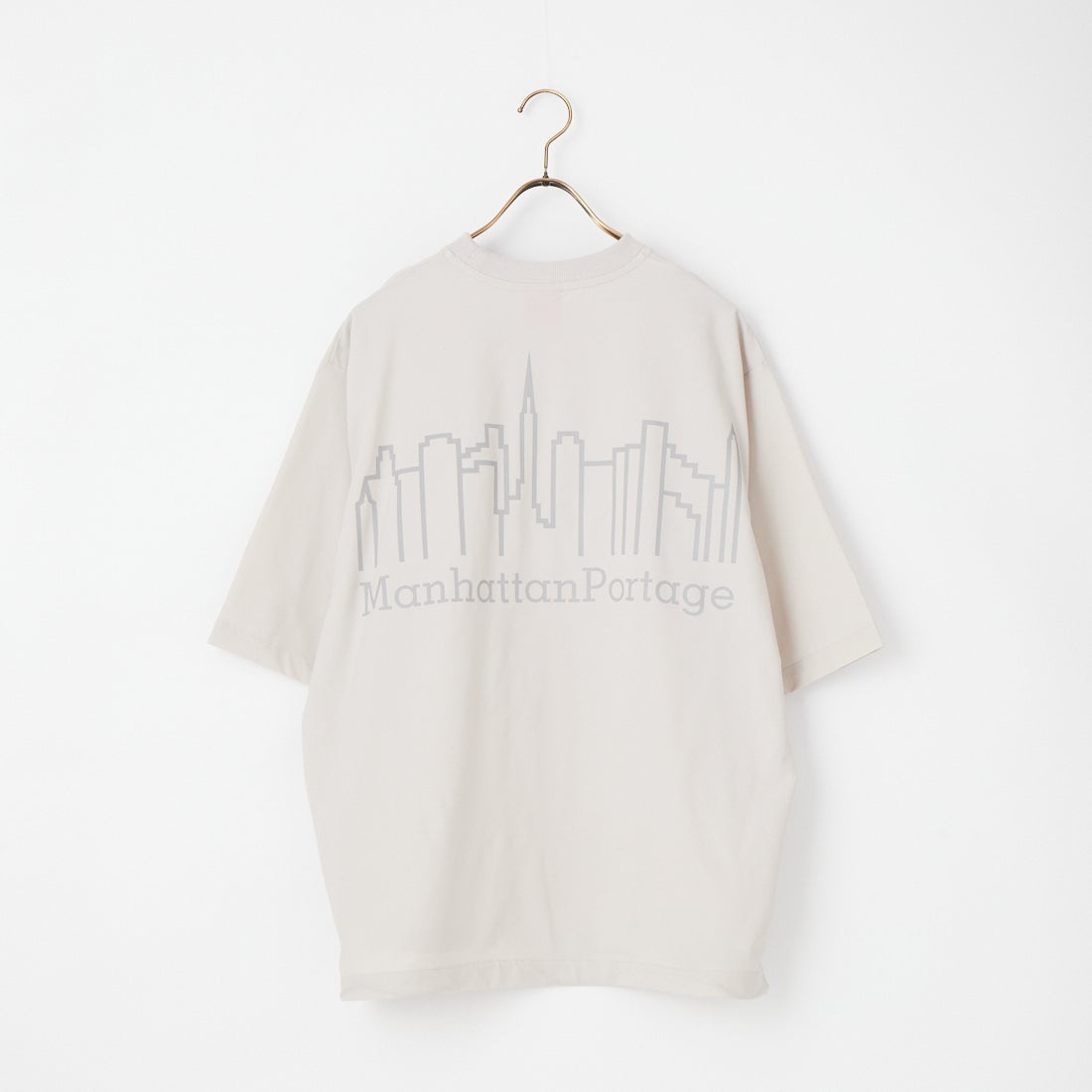 MANHATTAN PORTAGE [マンハッタンポーテージ] 別注 4WAYストレッチ バックプリントTシャツ [26SSMP-IN77-JF] L.GRAY