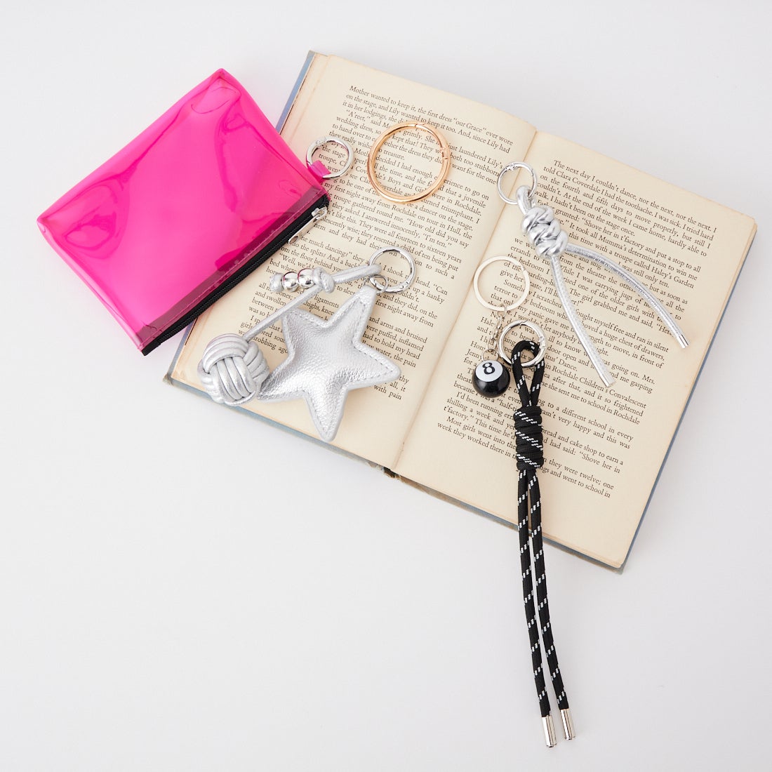 Jeans Factory Clothes [ジーンズファクトリークローズ] スター チャームキーホルダー [9-AC-IN6-6] ﾎﾜｲﾄ