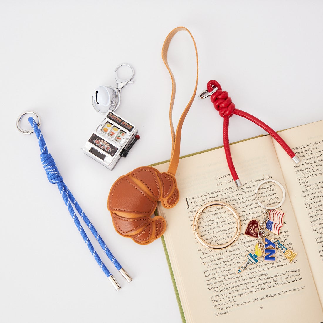 Jeans Factory Clothes [ジーンズファクトリークローズ] クロワッサン チャームキーホルダー [9-AC-IN6-4] ﾚｯﾄﾞ