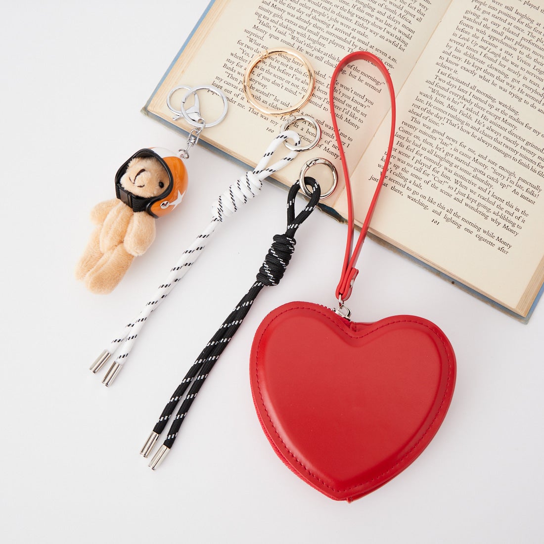 Jeans Factory Clothes [ジーンズファクトリークローズ] ハート チャームキーホルダー [9-AC-IN6-3] ﾚｯﾄﾞ