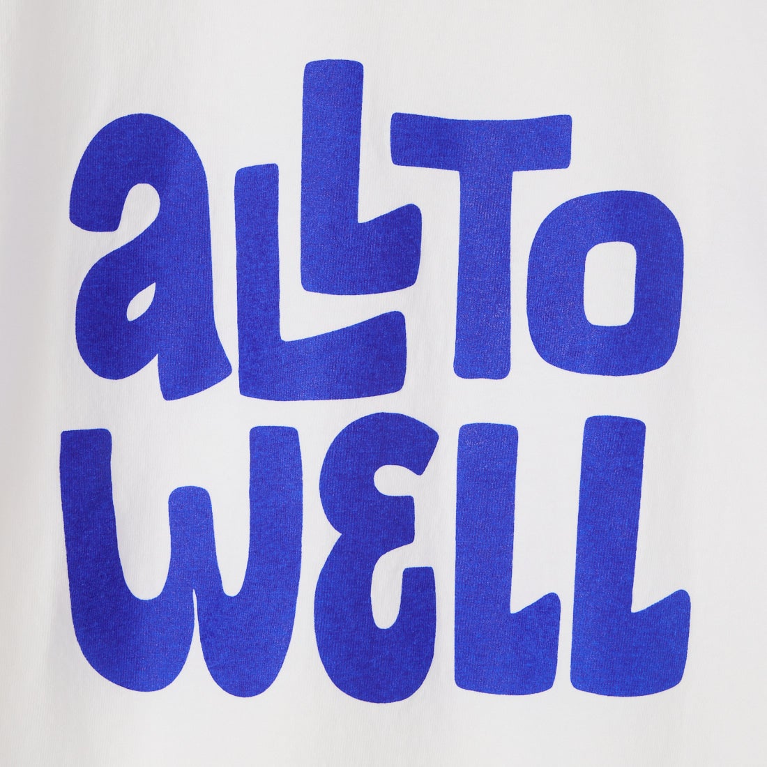 FUNG [ファング] ALL TO WELL カットオフ プリントTシャツ [ALL-TO-WELL] WHITE/BLUE