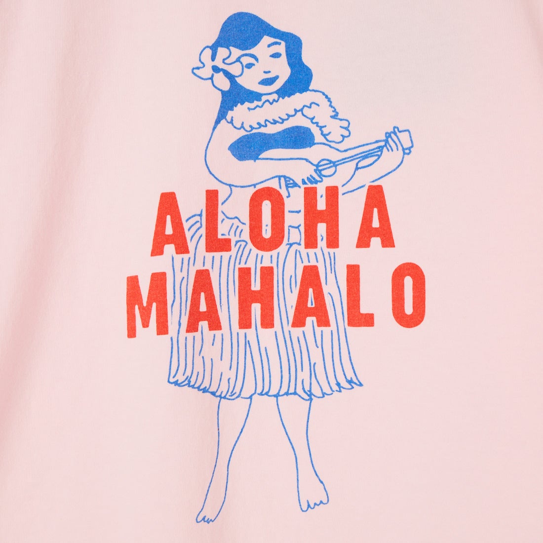 FUNG [ファング] 別注 ALOHA MAHALO カットオフプリントTシャツ [ALOHA-MAHALO-JF] PINK