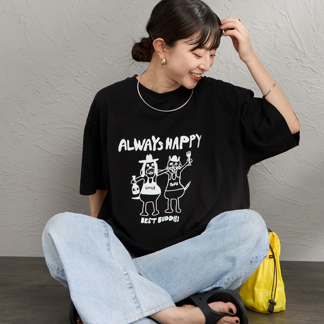 BLACK&&モデル身長：150cm 着用サイズ：M&&