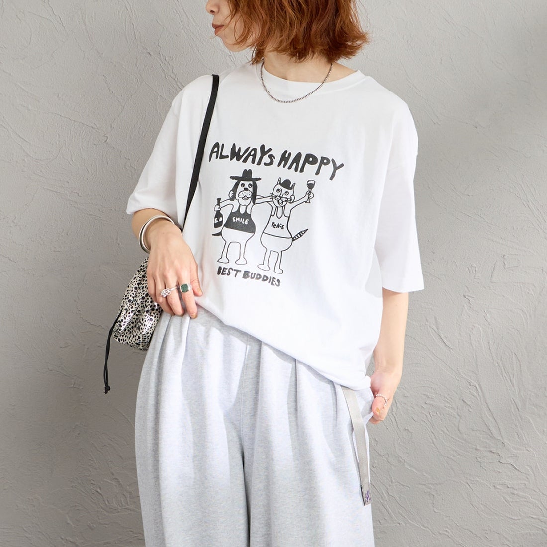 WHT/BLACK&&モデル身長：158cm 着用サイズ：M&&