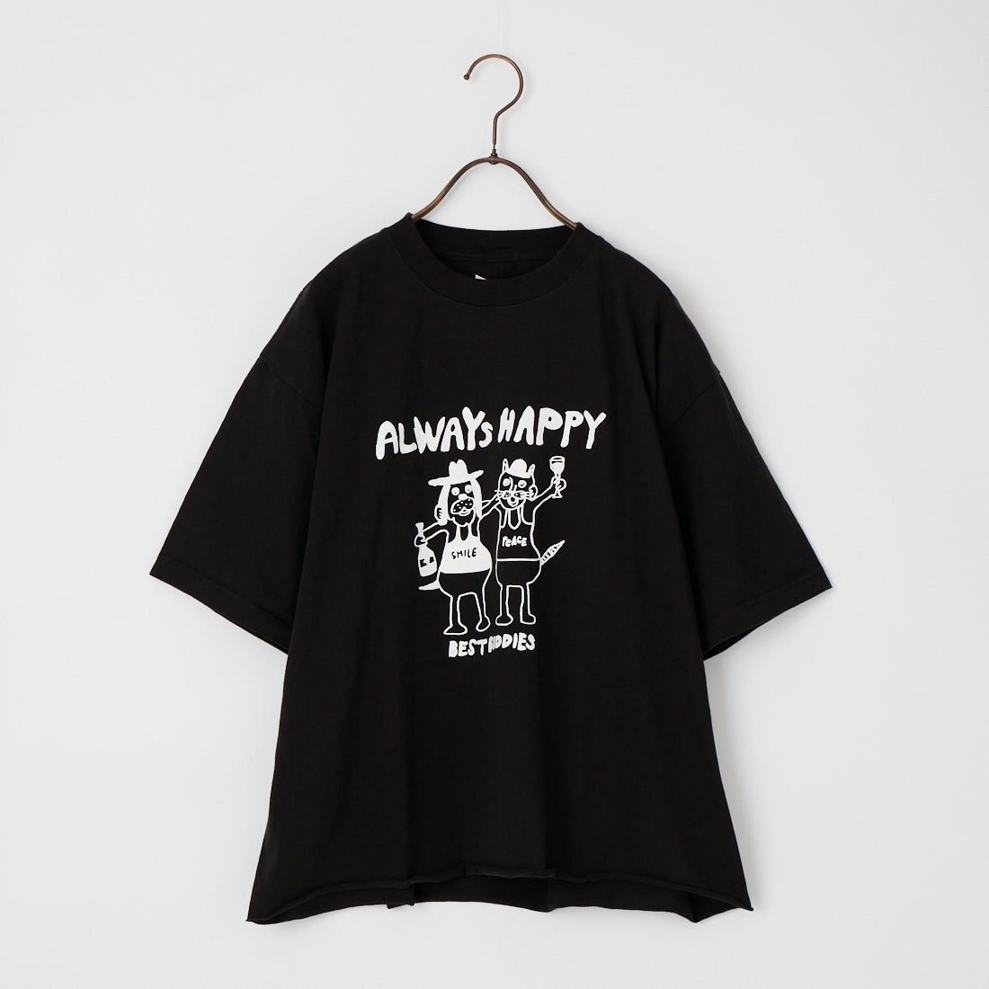 FUNG [ファング] BEST BUDDIES カットオフ プリントTシャツ [BEST-BUDDIES] BLACK