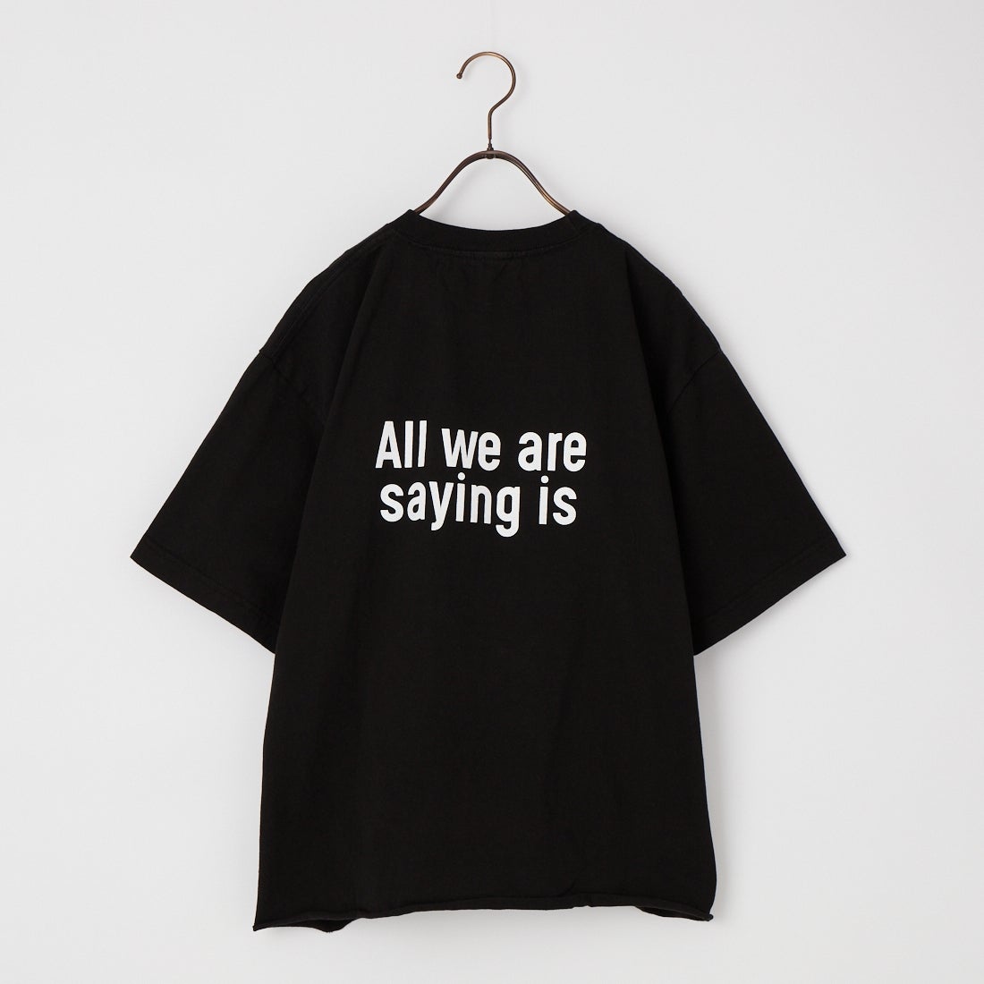 FUNG [ファング] GIVE PEACE カットオフ プリントTシャツ [GIVE-PEACE] BLACK