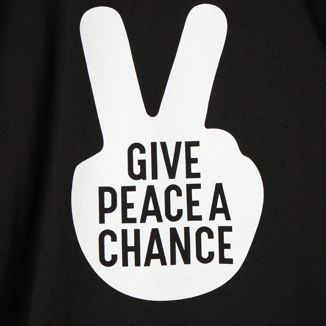 FUNG [ファング] GIVE PEACE カットオフ プリントTシャツ [GIVE-PEACE] BLACK