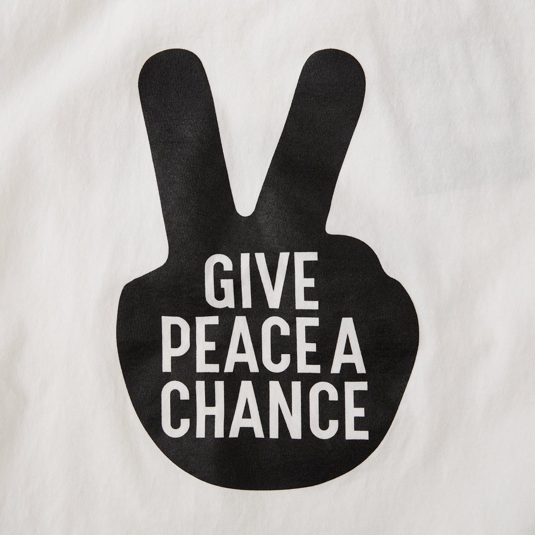 FUNG [ファング] GIVE PEACE カットオフ プリントTシャツ [GIVE-PEACE] WHT/BLACK