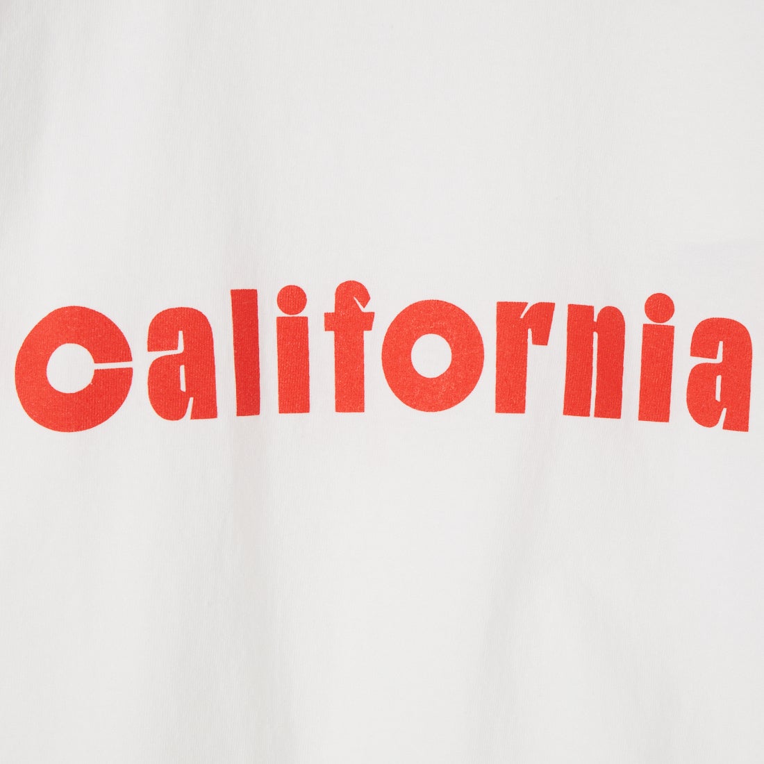 FUNG [ファング] C.ORANGE カットオフ プリントTシャツ [CORANGE] WHT/O.RED