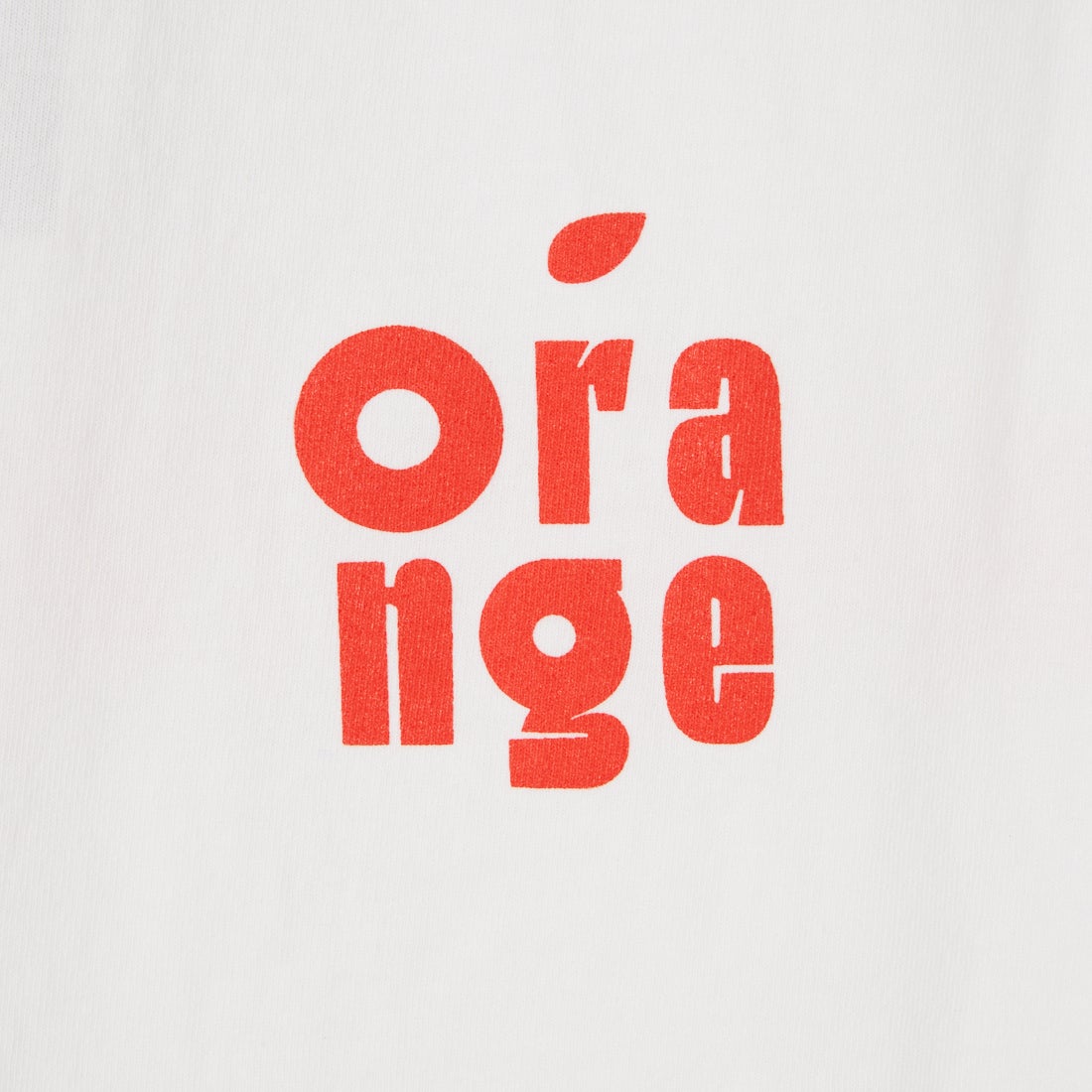 FUNG [ファング] C.ORANGE カットオフ プリントTシャツ [CORANGE] WHT/O.RED