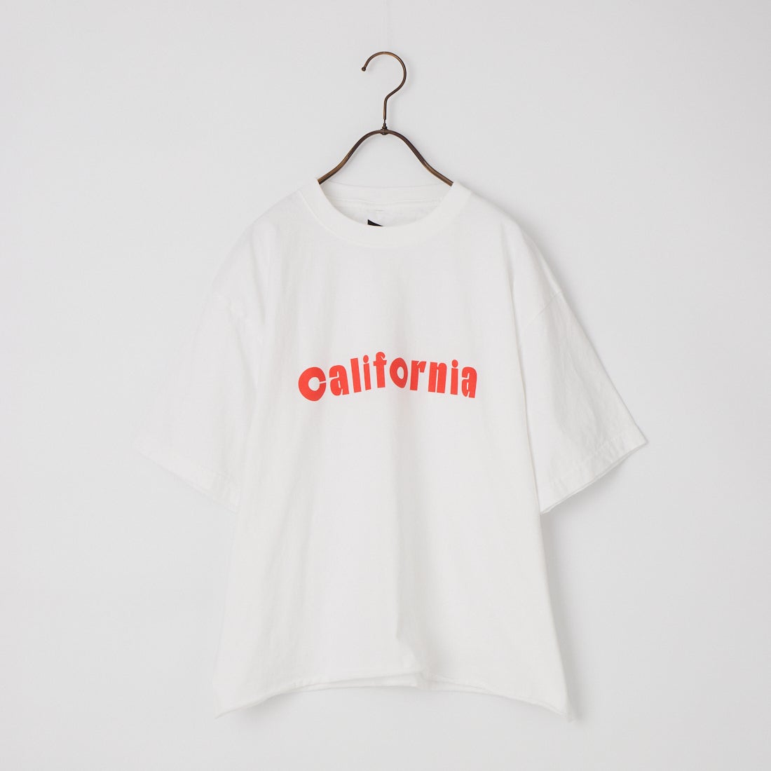 FUNG [ファング] C.ORANGE カットオフ プリントTシャツ [CORANGE] WHT/O.RED