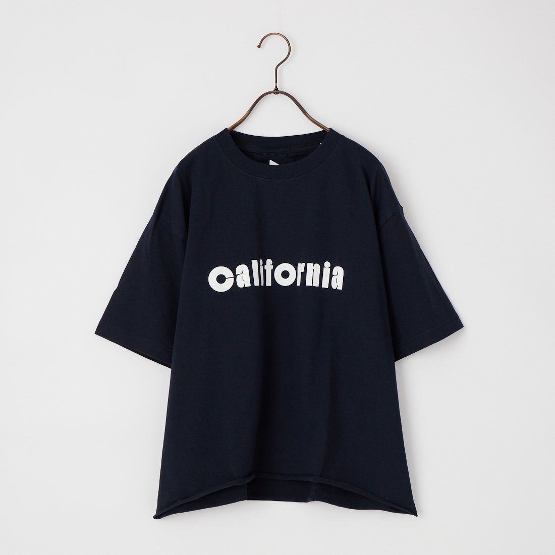 FUNG [ファング] C.ORANGE カットオフ プリントTシャツ [CORANGE] NAVY