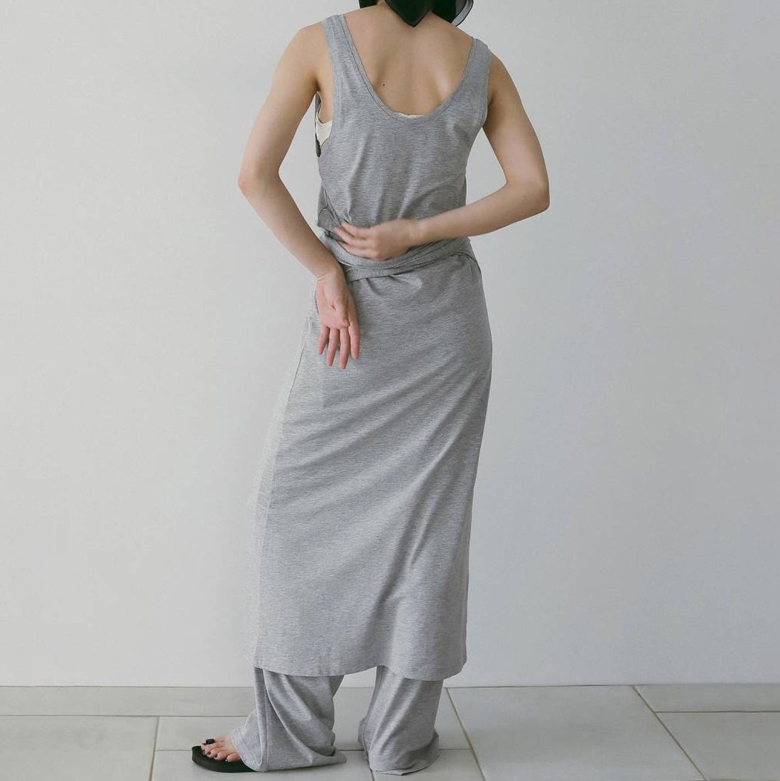 anuke [アンヌーク] スリーブレス カットワンピース [62610310] GRY