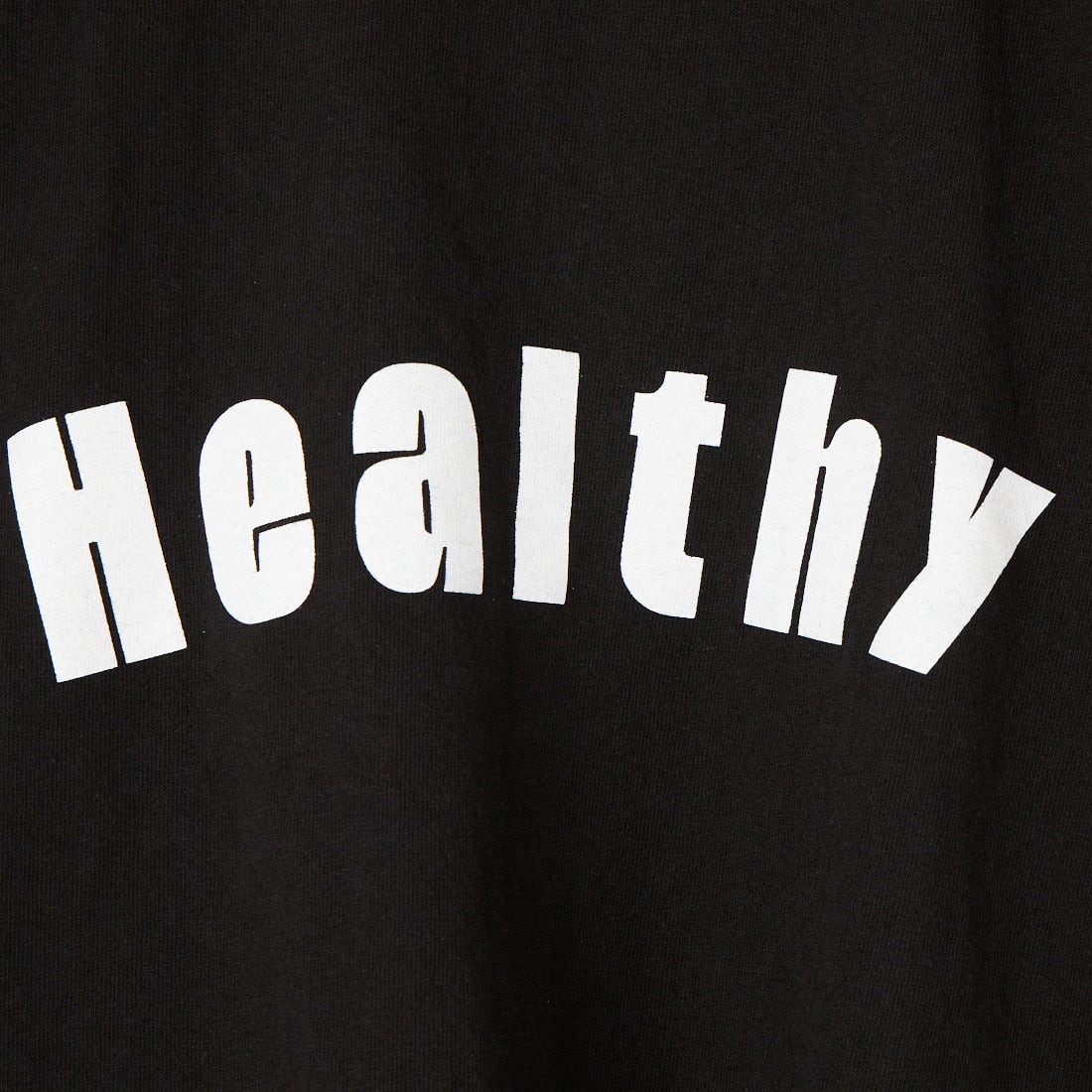 FUNG [ファング] HEALTHY カットオフ プリントTシャツ [HEALTHY] BLACK