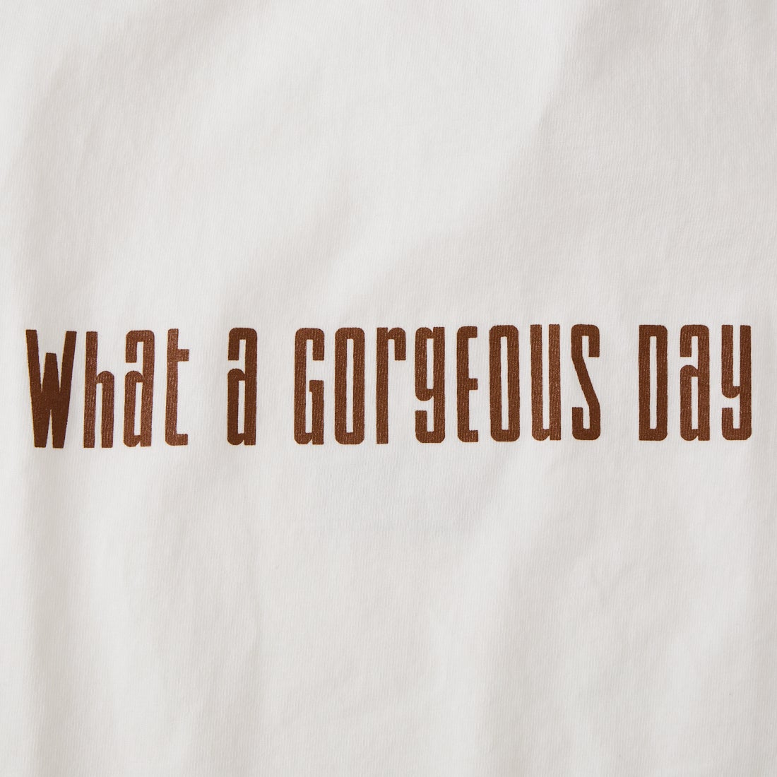 FUNG [ファング] GORGEOUS カットオフ プリントTシャツ [GORGEOUS] WHT/BROWN